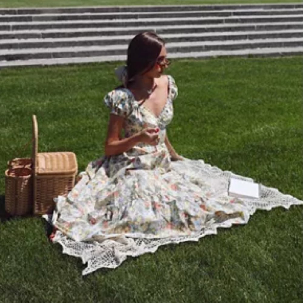 SOLD NWT Danielle Bernstein Floral Midi Dress